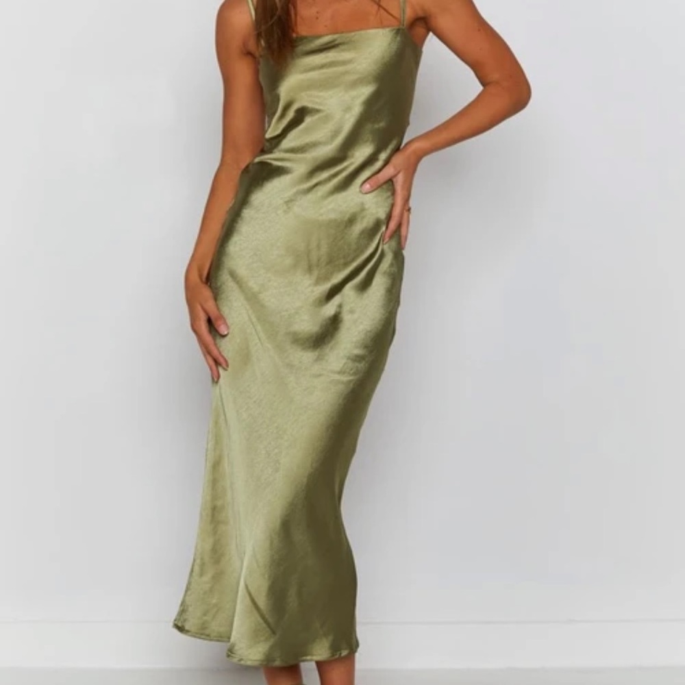 Green Slip Dress